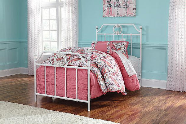 Ashley Furniture Korabella Twin Metal Headboard/Footboard with Rails (2458) click on the banner